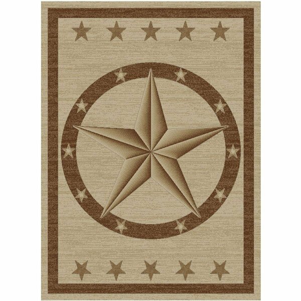 Sleep Ez 7 ft. 10 in. x 9 ft. 10 in. Hearthside Western Star Area Rug - Beige SL3624299